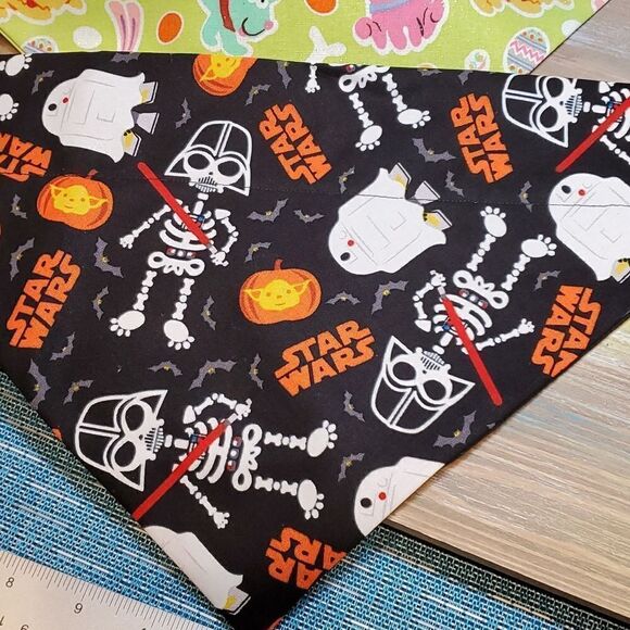 # 29 Large 13.5" Glow/Dark Star Wars & Glittery Easter Bunny Dog Bandana - Picture 2 of 3